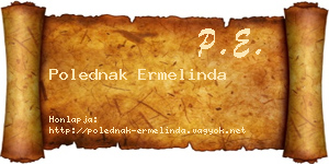 Polednak Ermelinda névjegykártya